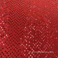 Tissu à paillettes à paillettes rouges pour robe